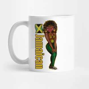 Womens Jamaican black girl woman cute funny Reggae Rasta Jamaica Mug